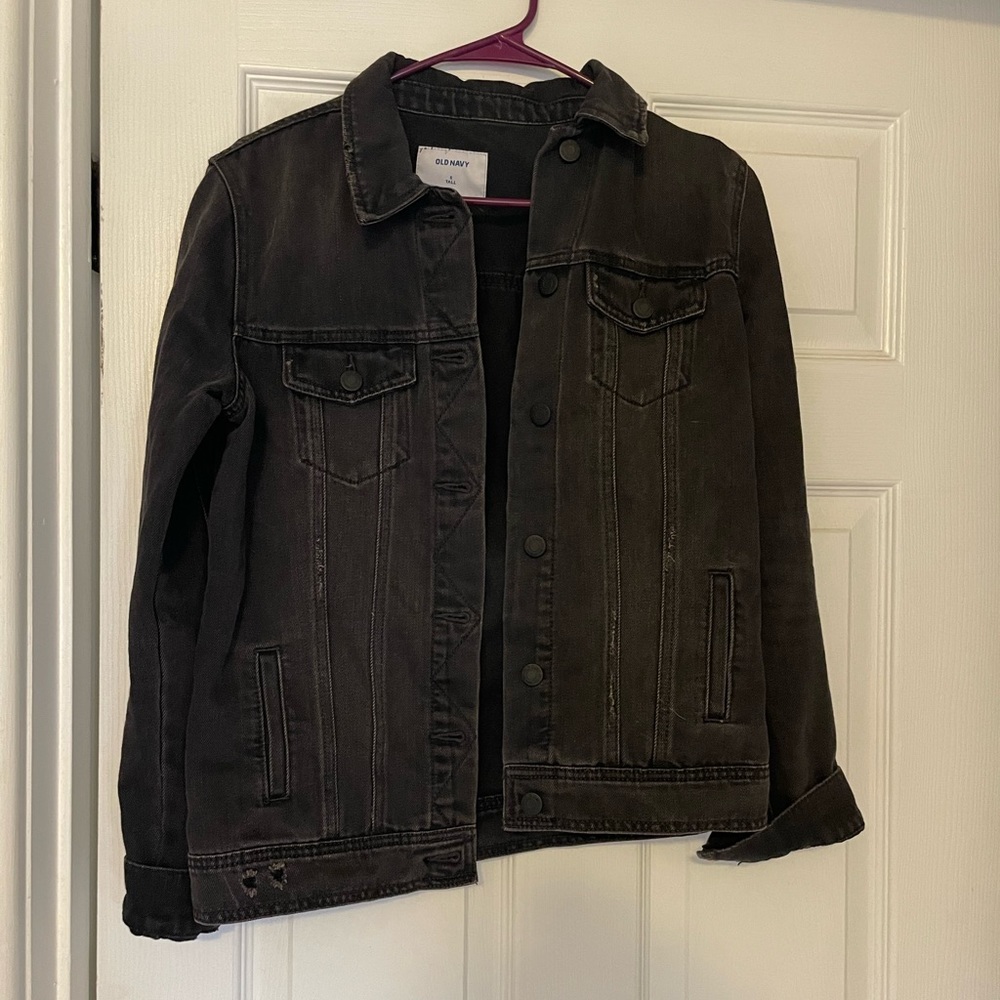 Black jean jacket from Old Navy